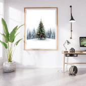 Golden Elegance Christmas Tree Poster