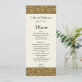 Golden Elegance Custom Wedding Menu (Debout devant)