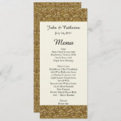 Golden Elegance Custom Wedding Menu (Devant / Derrière)