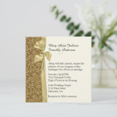 Golden Elegance Faire-part de mariage (Debout devant)