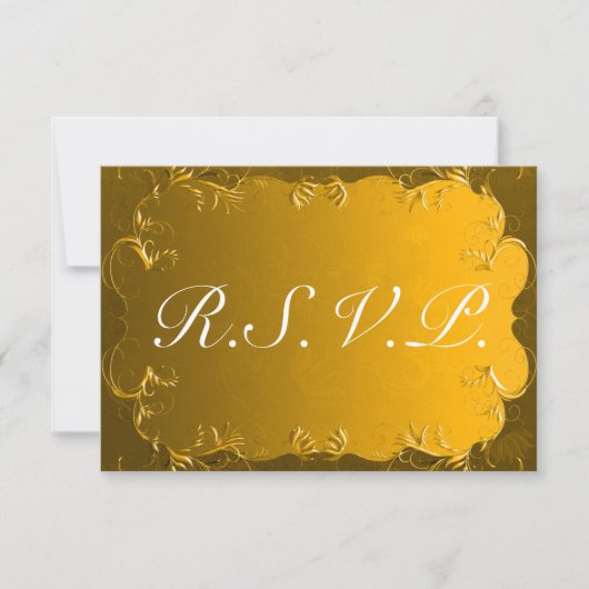 Golden Elegance Wedding RSVP (Devant)