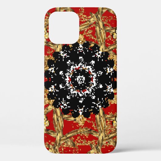 Golden element on red background. Illustraaierstaa Case-Mate iPhone Case (Achterkant)