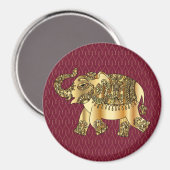 Golden Elephant Magnet Magneet (Voorkant / Achterkant)