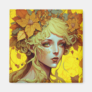 Golden Elf Fairy Fae Fantasy Art Magneet