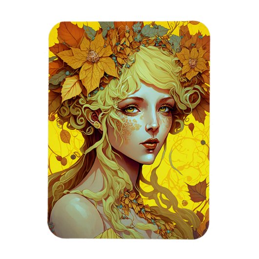 Golden Elf Fairy Fae Fantasy Art Magneet (Verticaal)