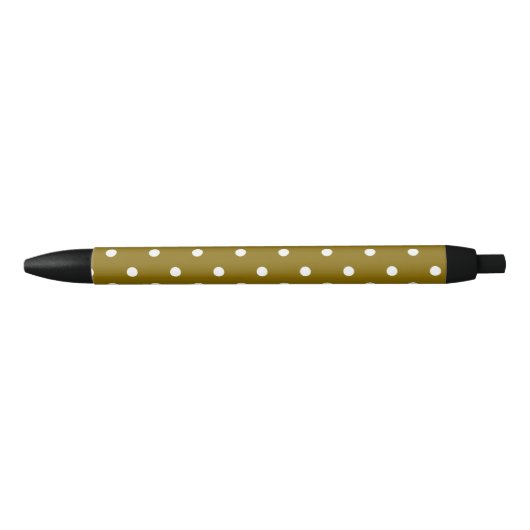 Golden Elm Polka Dots Zwarte Inkt Pen (Voorkant)