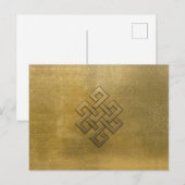 Golden Embossed Eindeloos Knot Briefkaart (Voorkant / Achterkant)