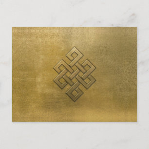Golden Embossed Eindeloos Knot Briefkaart
