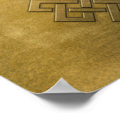 Golden Embossed Eindeloos Knot Poster (Hoek)