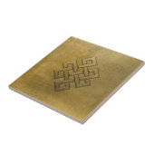 Golden Embossed Eindeloos Knot Tegeltje (Zijkant)