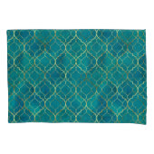 Golden Emerald Geometry Kussensloop (Voorkant)