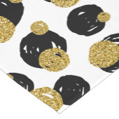 Golden en Black Stippen Pattern Korte Tafelloper (Hoek)