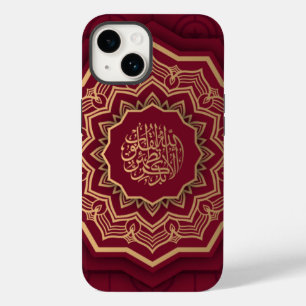 Golden en Crimson Arabesque Style Mandala Case-Mate iPhone 14 Hoesje
