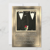 Golden en Gay Wedding Kaart (Voorkant)