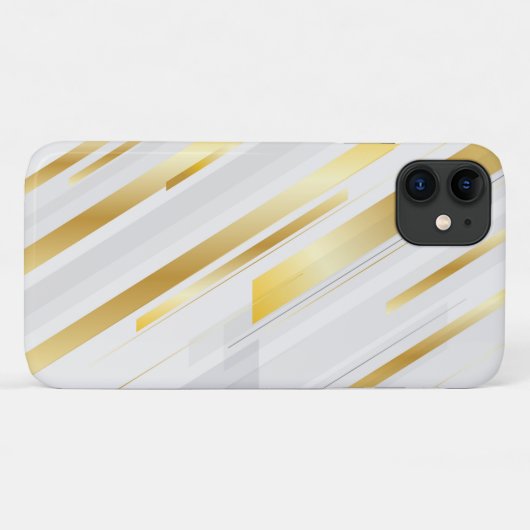 Golden- en grijze strepen Case-Mate iPhone case (Achterkant (horizontaal))