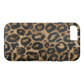 Golden en zwarte glitter Leopard/Jaguar Case-Mate iPhone Case (Achterkant (Horizontaal))