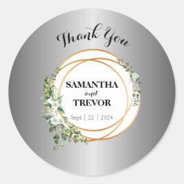 Golden Enchantment: gepersonaliseerde botanische S Ronde Sticker