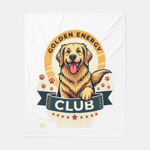 Golden Energy Club Golden Retriever Vintage Honden Fleece Deken