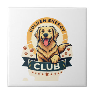 Golden Energy Club Golden Retriever Vintage Honden Tegeltje