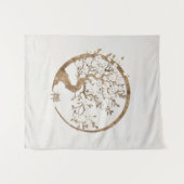 Golden Enso Zen Circle Sakura boom Wandkleed (Voorkant (horizontaal))