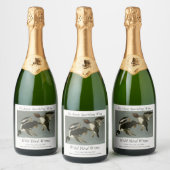 Golden-Eye Duck - van Audubon's Birds of America Sparkling Wijnetiket (Flessen)