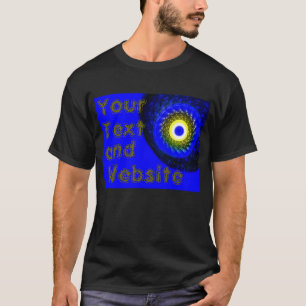 Golden Eye met Jouw tekst Mannen Donkere T-shirt