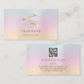 Golden Eyelash Brows Microblade QRCODE Logo Visitekaartje (Voorkant / Achterkant)