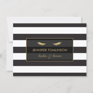 Golden Eyelashes met Stripes Gift Certificate