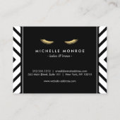 Golden Eyelashes Motif Salon carte de soins postér (Dos)