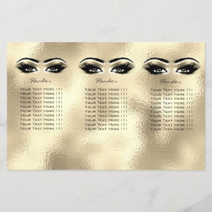 Golden Eyes Makeup Eyes Lashes DL 3 bijsluiter Flyer