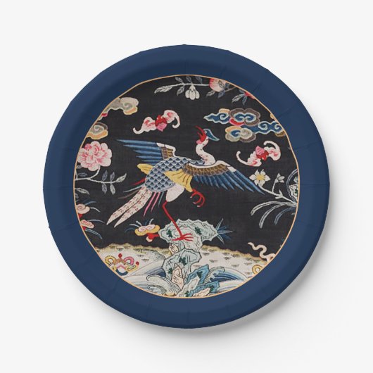 Golden faasant & Quing-dynastie/imperiaal China Pa Papieren Bordje (Voorkant)