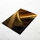 Golden Fabric Bruiloft Folie Uitnodiging (Gedraaid)