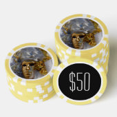 Golden Face Poker Chips (Opstapeling)