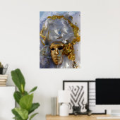 Golden Face Poster (Thuiskantoor)