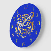 Golden Face Tiger Wall klok (Hoek)