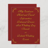 Golden Fairy Tale Enclosure Card (rood) Informatiekaartje (Voorkant / Achterkant)