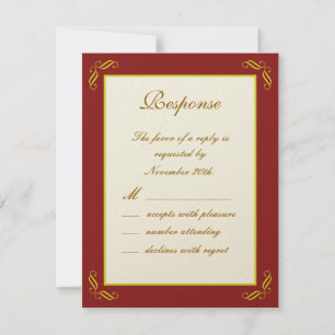 Golden Fairy Tale RSVP Kaartje