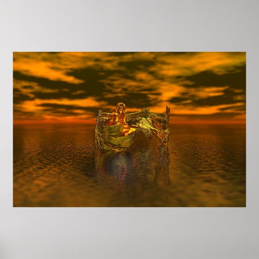 Golden Fantasy Angel Poster (Voorkant)