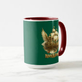 Golden Fantasy Flying Ship Art Combo Coffee Mug (Devant droit)