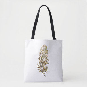 Golden Feather Art All-Over-Print Canvas tas