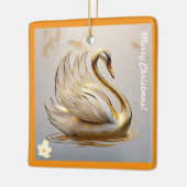 "Golden Feathered Friend" Keramisch Ornament (Links)