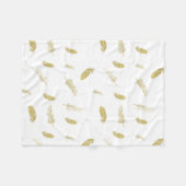 Golden Feathers Fleece Deken (Voorkant (Horizontaal))