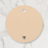 Golden Feathers op de marine Bedankjes Labels (Achterkant)