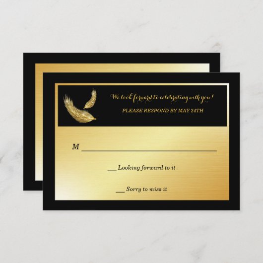 Golden Feathers-responskaarten Kaart (Voorkant / Achterkant)