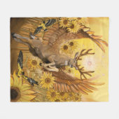 Golden Feilds Mule Deer Fleece Deken (Voorkant (Horizontaal))