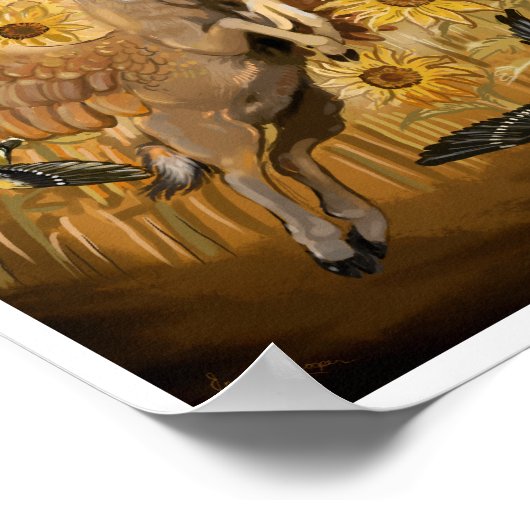 Golden Feilds Mule Deer Poster (Hoek)