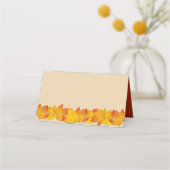 Golden Feuilles Automne Table d'événements Cartes  (Dos)