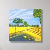 Golden Fields and Path Canvas Afdruk (Voorkant)