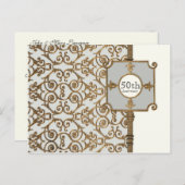 Golden Filigree, Grey - Carte postale du 50e anniv (Devant / Derrière)