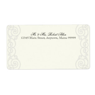 Golden Filigree, Grey - Étiquettes d'adresse de re